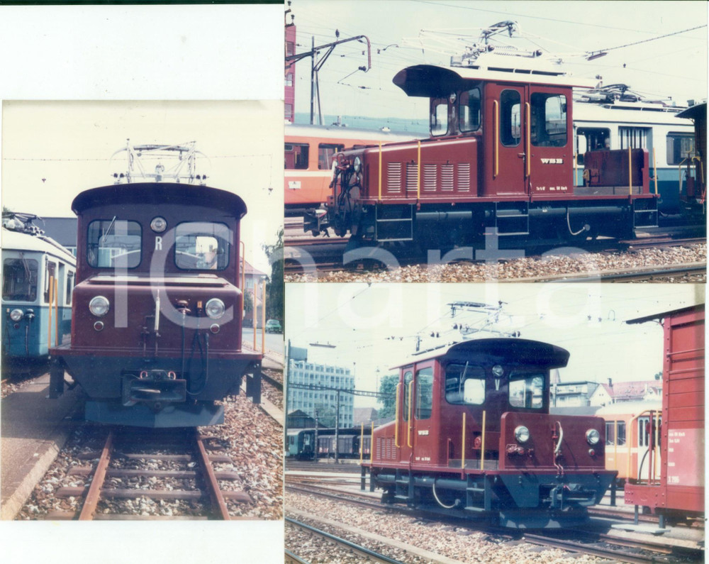 Fotografia d epoca originale 1975 ca SVIZZERA Ferrovie WYNENTAL UND SUHRENTALBAHN Locomotrice R Lotto 3 foto 1