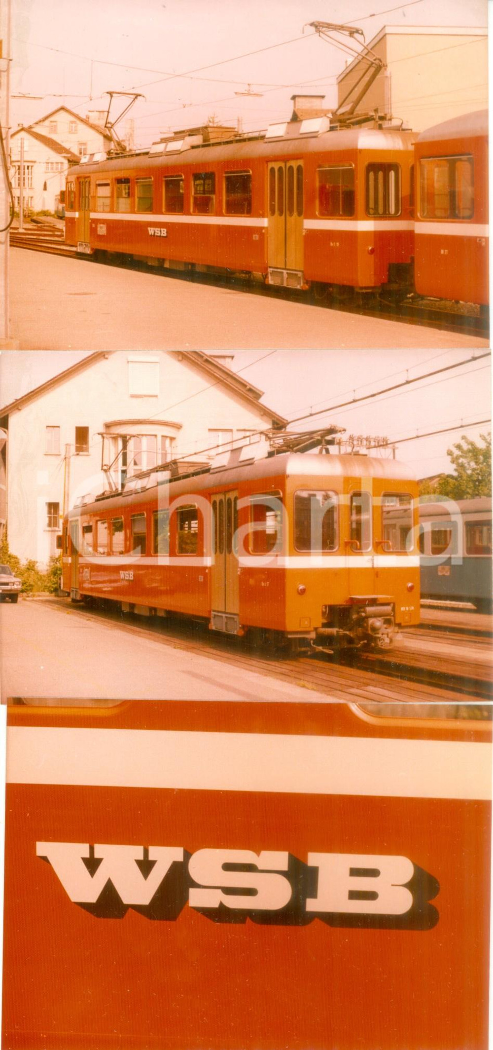 Fotografia d epoca originale 1975 ca SVIZZERA Ferrovie WYNENTAL UND SUHRENTALBAHN Locomotrice Lotto 3 foto 1