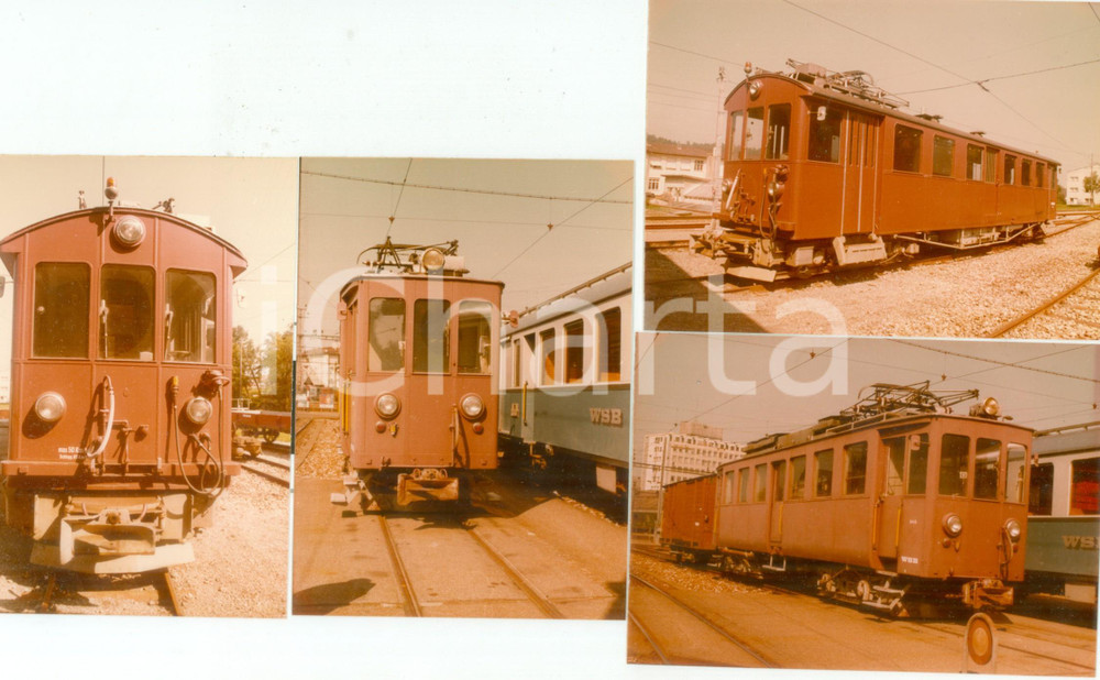 Fotografia d epoca originale 1975 ca SVIZZERA Ferrovie WYNENTAL UND SUHRENTALBAHN Locomotiva Lotto 4 foto 1