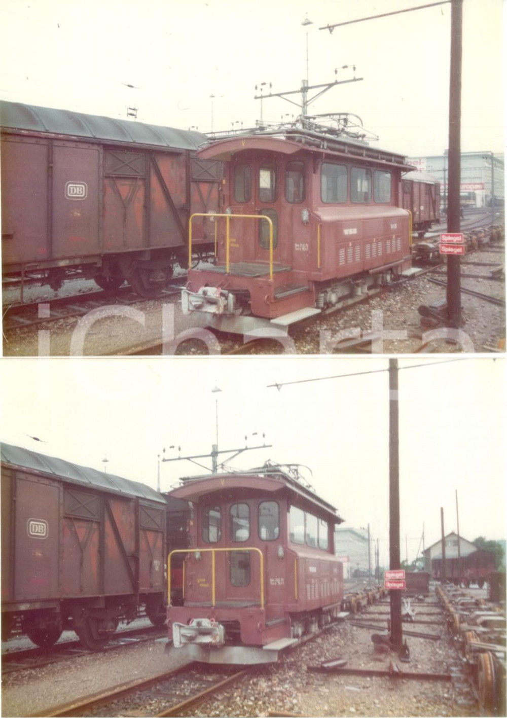 Fotografia d epoca originale 1975 AARAU SVIZZERA Ferrovie WYNENTAL UND SUHRENTALBAHN Locomotrice Lotto 2 foto 1