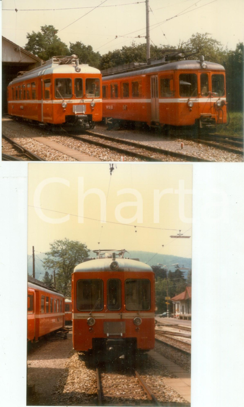 Fotografia d epoca originale 1985 AARAU SVIZZERA Ferrovie WYNENTAL UND SUHRENTALBAHN Locomotive Lotto 2 foto 1