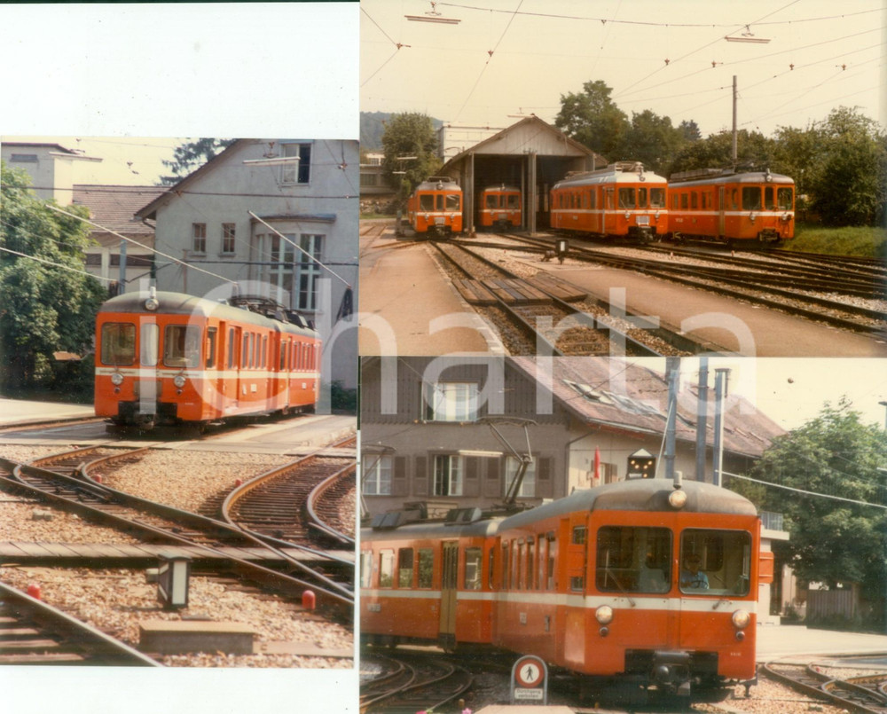 Fotografia d epoca originale 1985 AARAU SVIZZERA Ferrovie WYNENTAL UND SUHRENTALBAHN Locomotive Lotto 3 foto 1