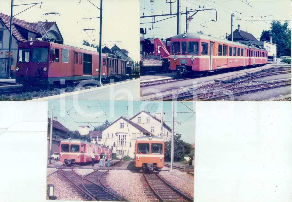 Fotografia d epoca originale 1975 ca OBERKULM Ferrovie WYNENTAL UND SUHRENTALBAHN Locomotive Lotto 3 foto 1