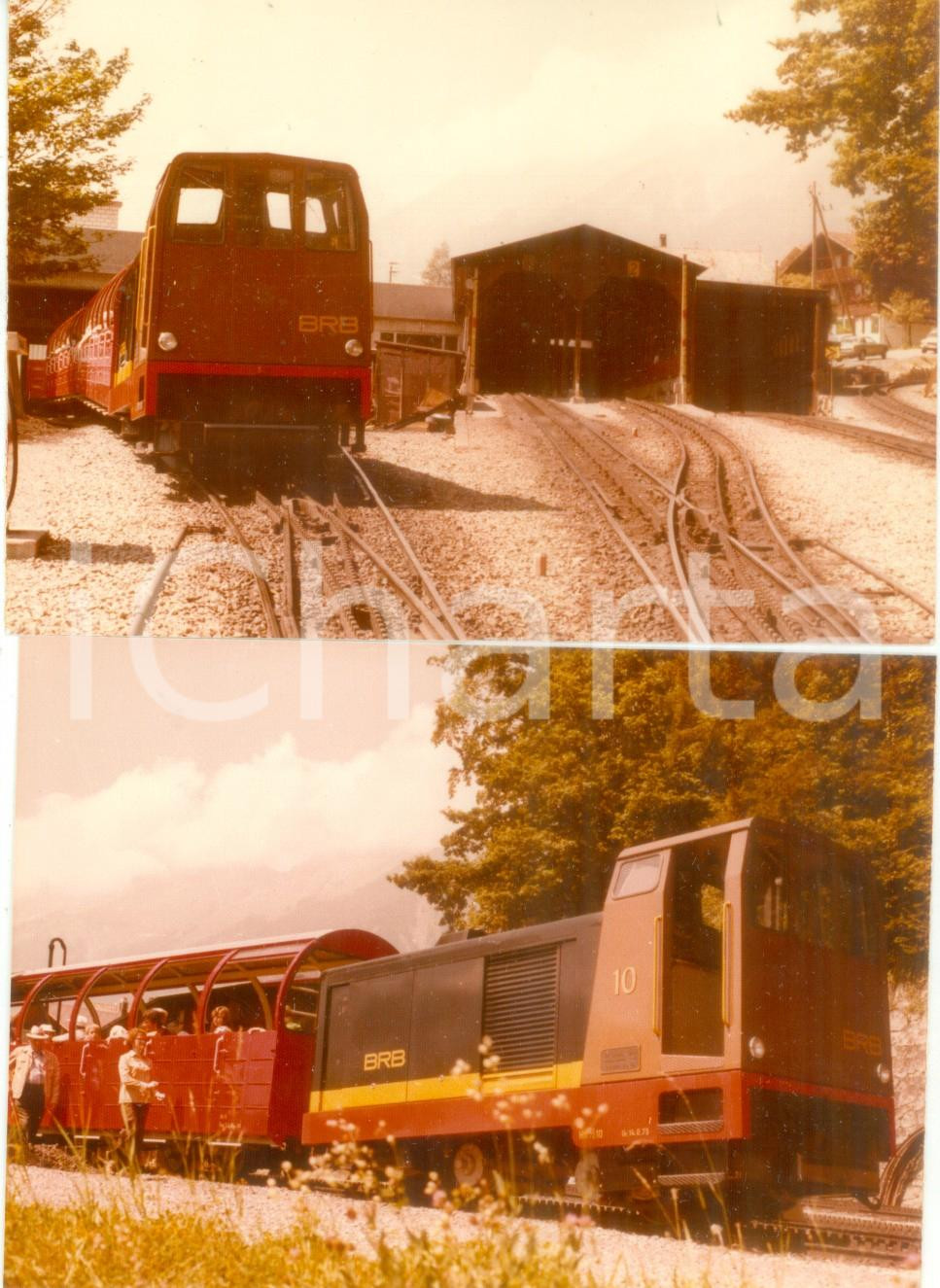 Fotografia d epoca originale 1975 ca SVIZZERA Ferrovie BRIENZROTHORNBAHN Locomotiva 10 Lotto 2 fotografie 1