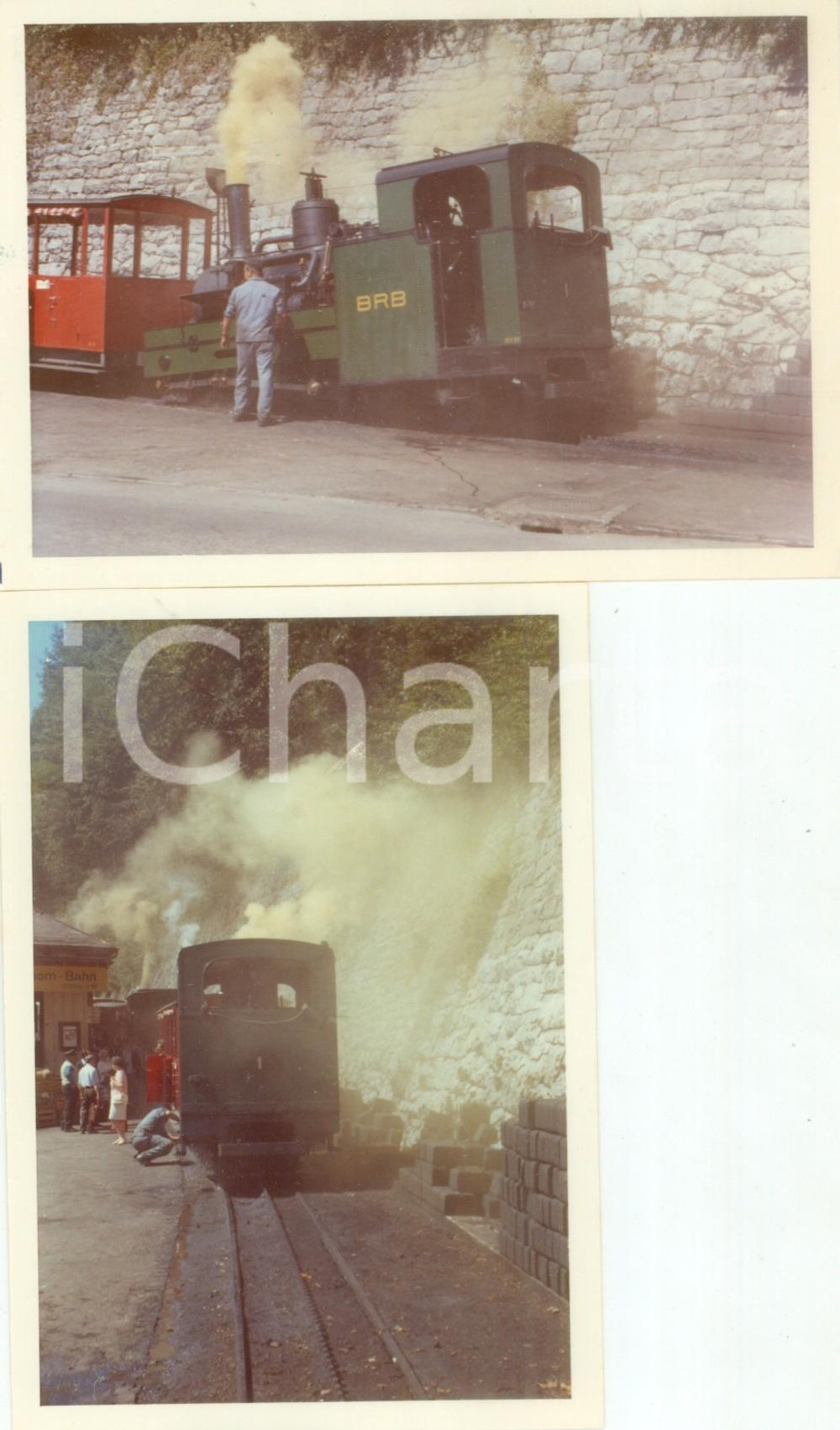 Fotografia d epoca originale 1975 ca SVIZZERA Ferrovie BRIENZROTHORNBAHN Locomotiva a vapore Lotto 2 foto 1