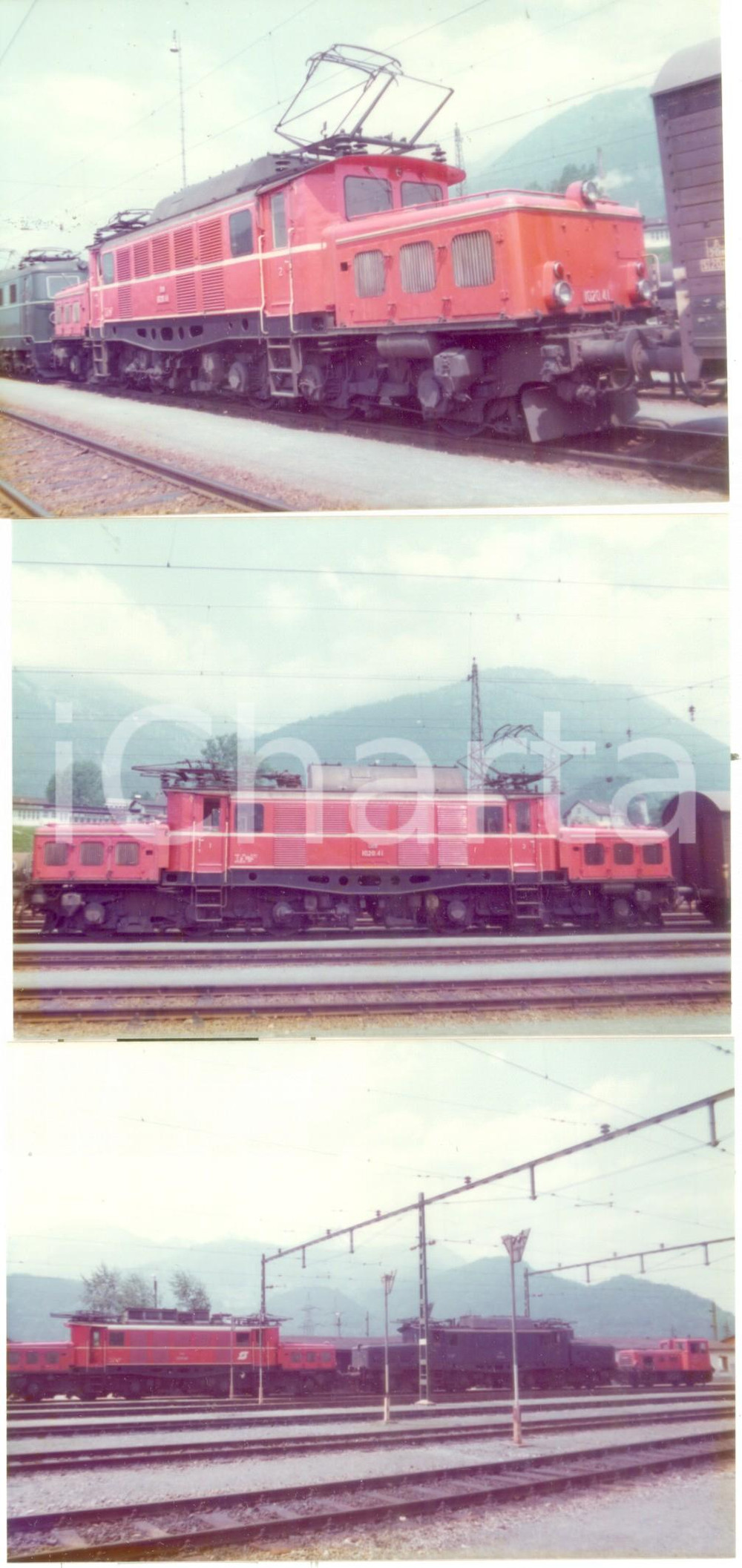 Fotografia d epoca originale 1975 ca AUSTRIA Oesterreichische Bundesbahnen Locomotiva 102041 Lotto 3 foto 1