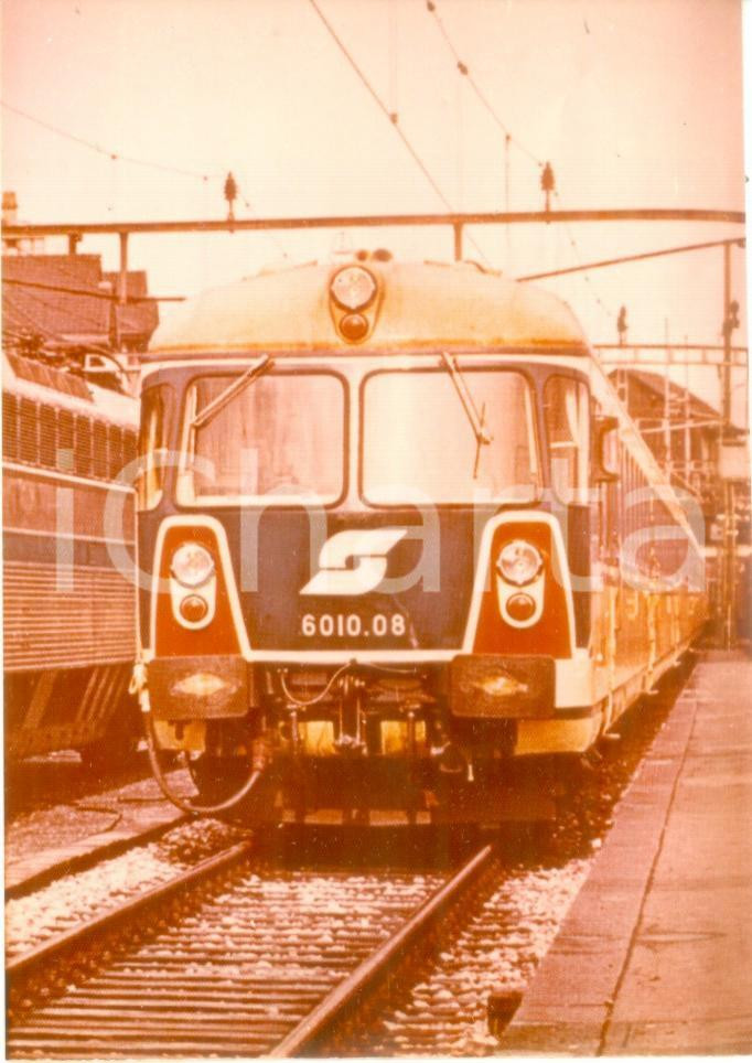 Fotografia d epoca originale 1975 ca AUSTRIA Oesterreichische Bundesbahnen Locomotiva 601008 Fotografia 1