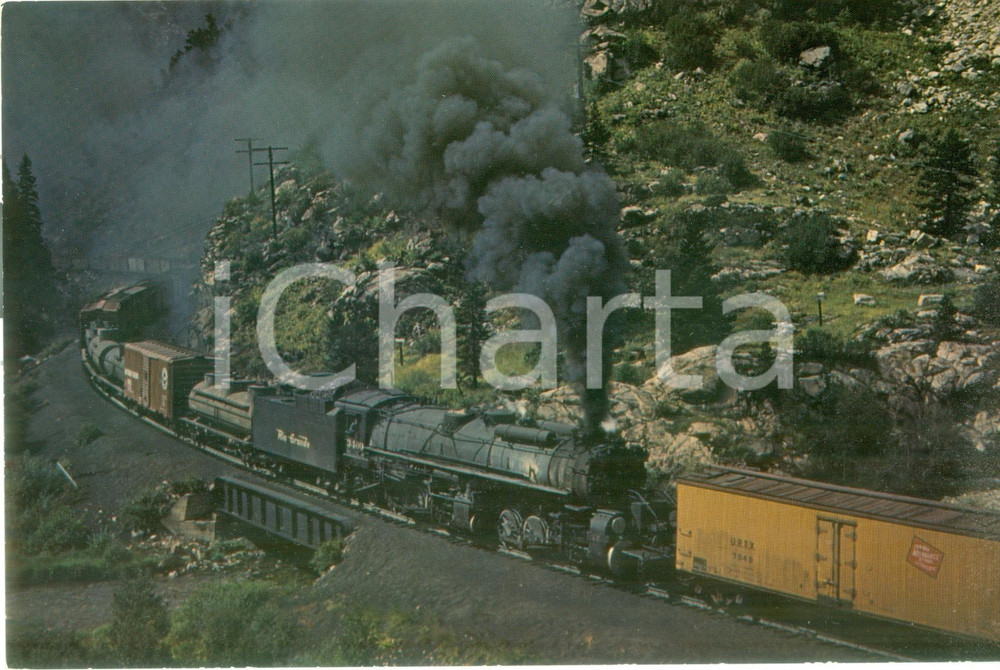 Fotografia d epoca originale 1972 THE DENVER & RIO GRANDE WESTERN RAILROAD USA Locomotiva 3409 Foto seriale 1