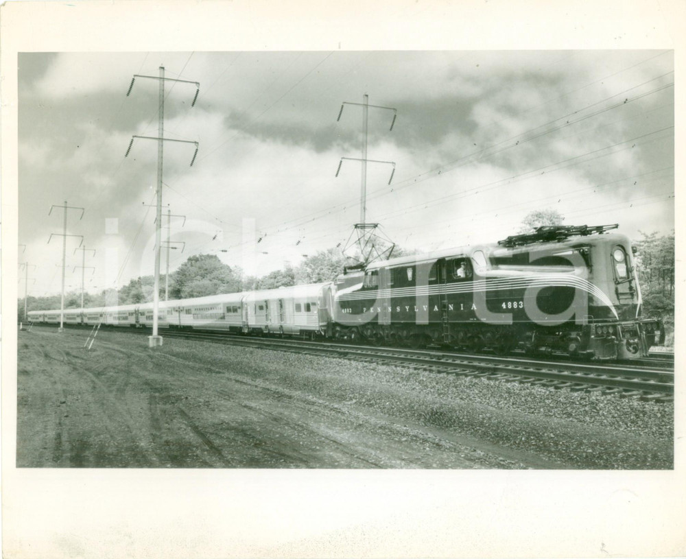 Fotografia d epoca originale 1980 ca PENNSYLVANIA USA Ferrovie AMTRAK Locomotiva 4883 Fotografia seriale 1