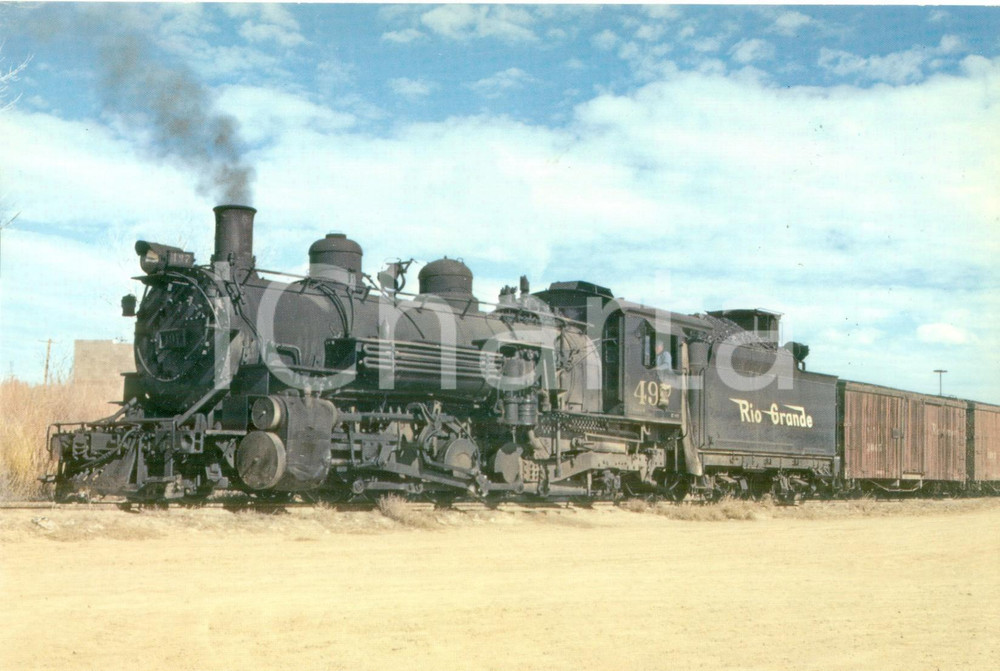 Fotografia d epoca originale 1972 THE DENVER & RIO GRANDE WESTERN RAILROAD USA Locomotiva 497 Foto seriale 1