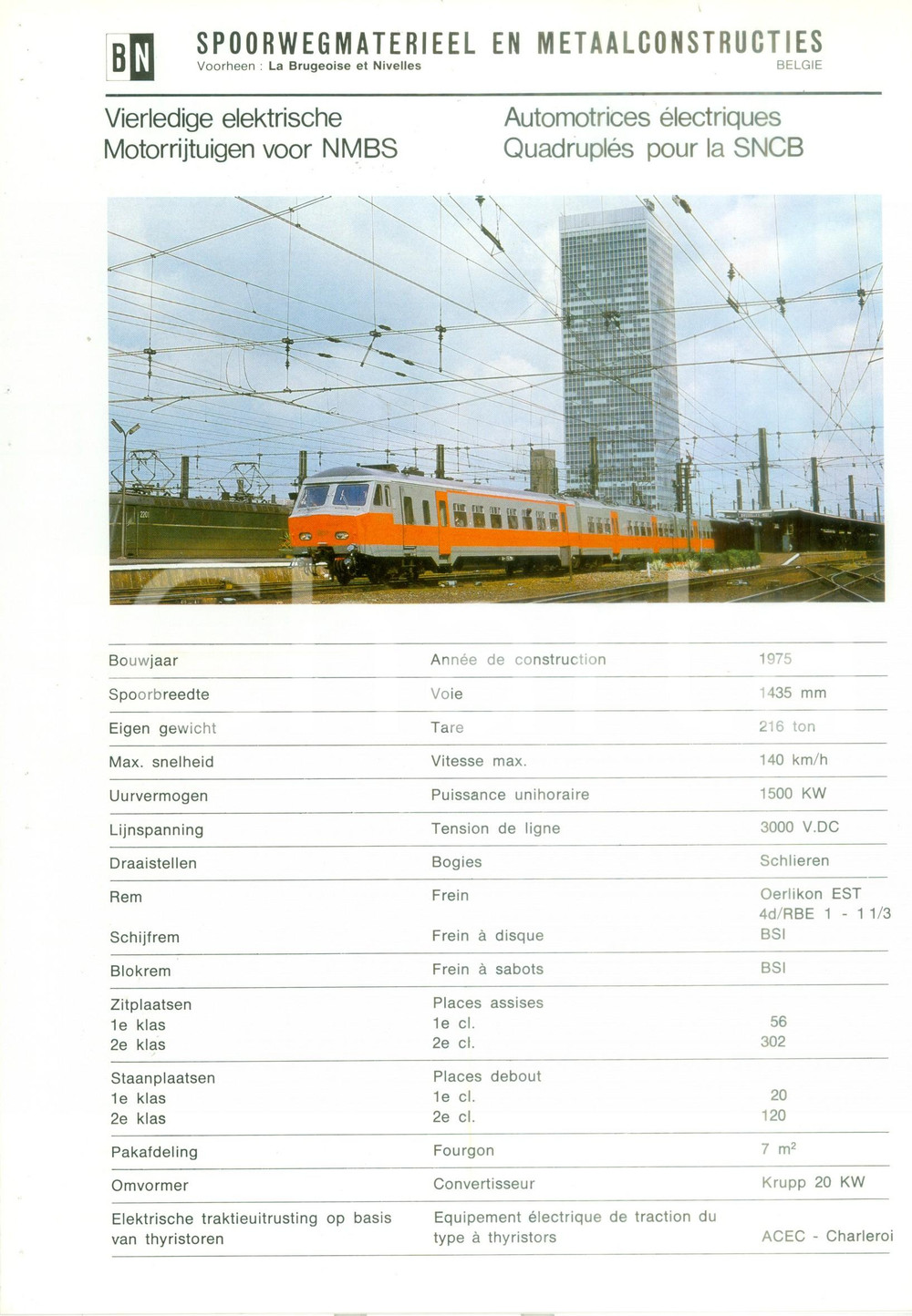 Materiale pubblicitario d’epoca 1975 ca BELGIO Société Nationale Chemins de fer Belgiques Opuscolo ILLUSTRATO 1