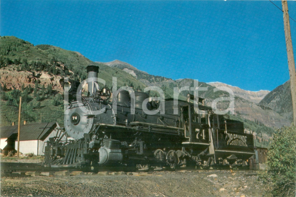 Fotografia d epoca originale 1971 RIO GRANDE SOUTHERN USA Locomotiva 74 Fotografia seriale 1