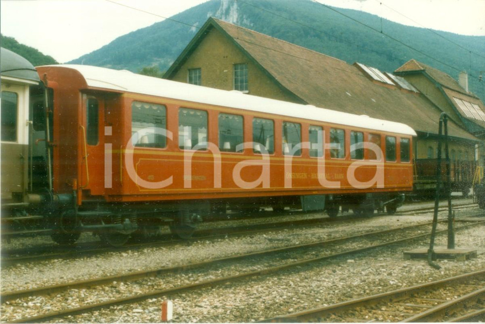 Fotografia d epoca originale 1975 ca SVIZZERA OensingenBalstahlBahn Vagone ristorante OeBB Fotografia 1