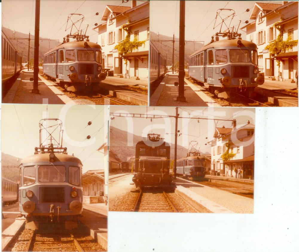 1975 ca SVIZZERA Oensingen-Balstahl-Bahn Locomotiva OeBB stazione *Lotto 4 foto