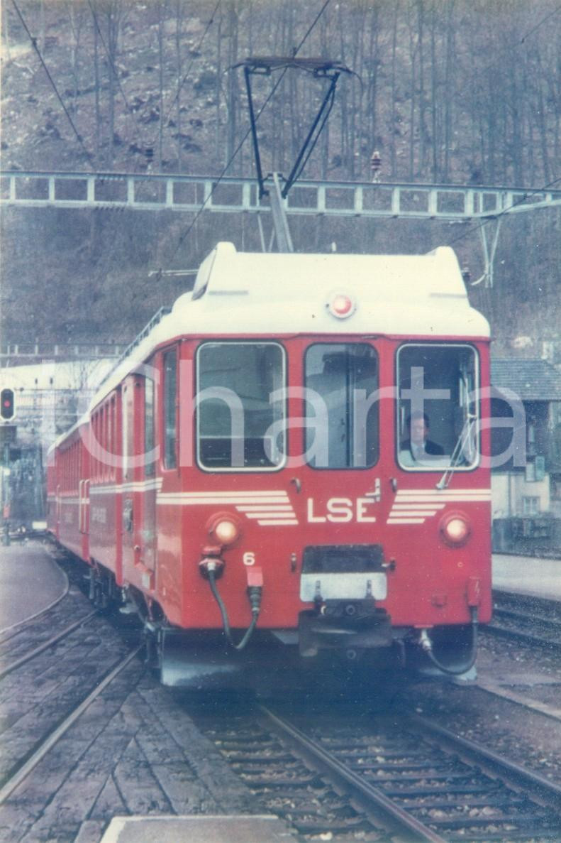 Fotografia d epoca originale 1975 ca SVIZZERA Ferrovia LSE LuzernStansEngelbergBahn Locomotiva 6 Foto 1