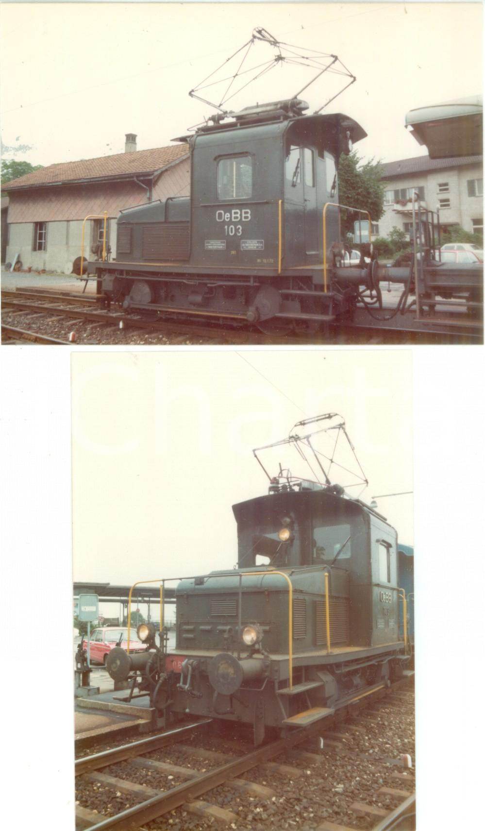 Fotografia d epoca originale 1975 ca SVIZZERA OensingenBalstahlBahn Locomotiva OeBB 103 Lotto 2 fotografie 1