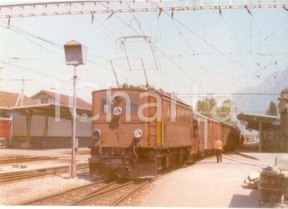 Fotografia d epoca originale 1975 ca SVIZZERA RhÃ¤tische Bahn Locomotiva 353 Fotografia 1
