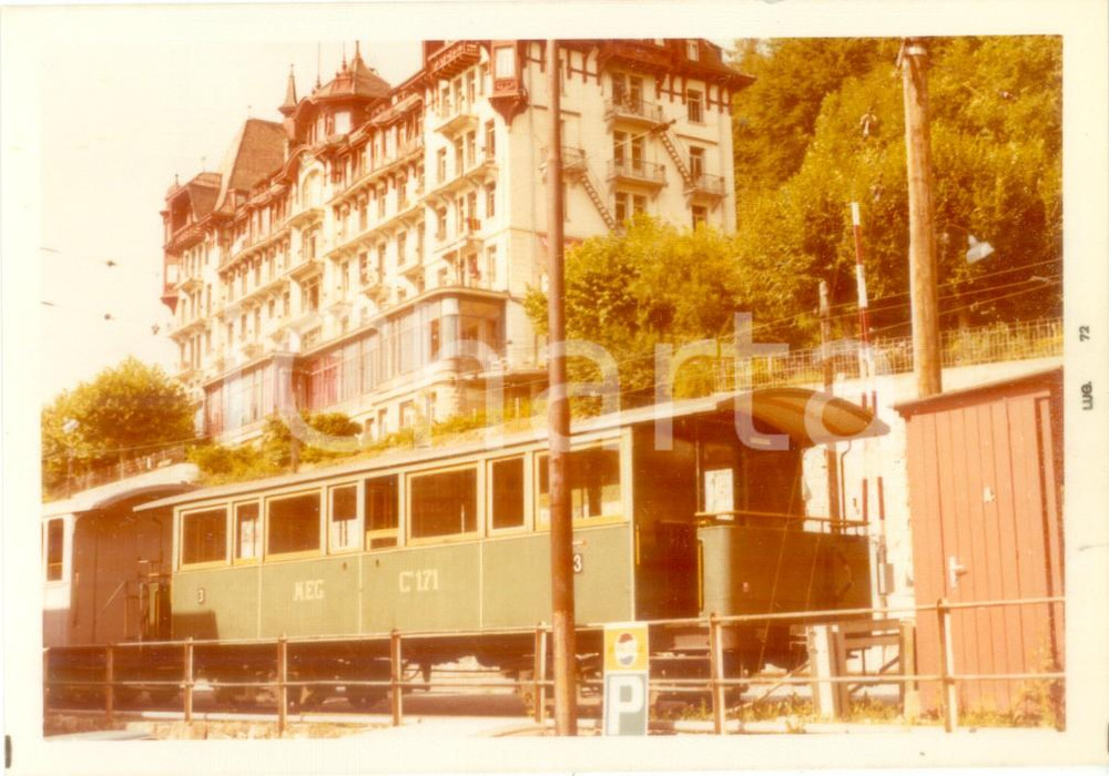 Fotografia d epoca originale 1972 SVIZZERA Locomotiva MEG C 171 sul binario Fotografia 1