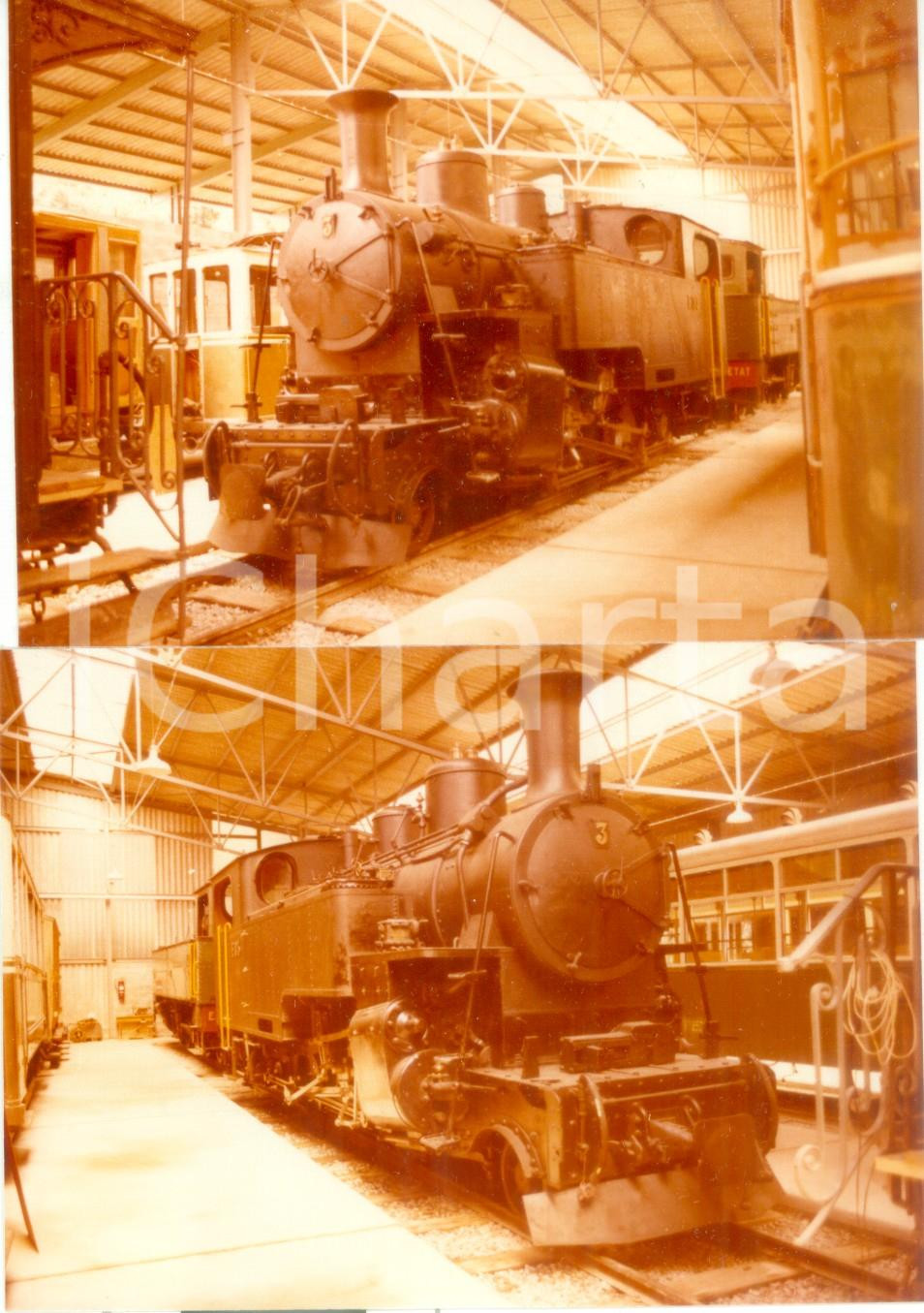 Fotografia d epoca originale 1975 ca LE DOUES AO Ferrovie valdostane Locomotiva 3 in deposito Lotto 2 foto 1