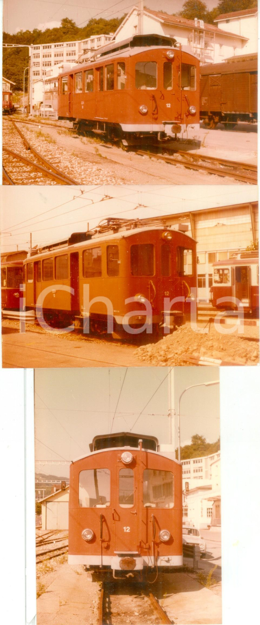 Fotografia d epoca originale 1975 SVIZZERA Ferrovia VEVEYBLONAYLES PLEIADES CEV Locomotiva 12 Lotto 3 foto 1