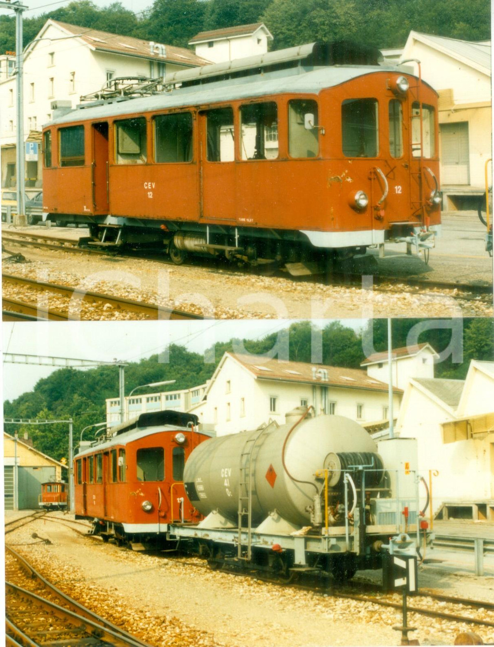 Fotografia d epoca originale 1975 SVIZZERA Ferrovia VEVEYBLONAYLES PLEIADES CEV Locomotiva 12 Lotto 2 foto 1