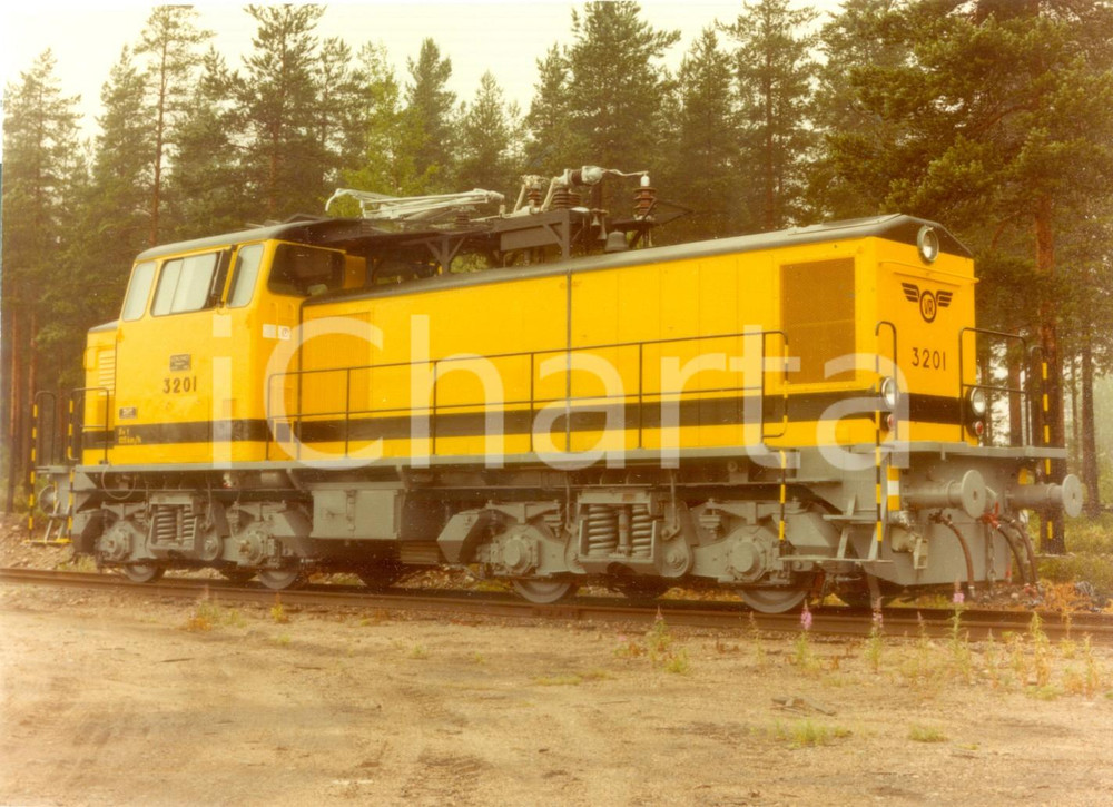 Fotografia d epoca originale 1975 ca FINLANDIA VRYHTYMA OY Locomotiva di test Sv 1 3201 Fotografia 1