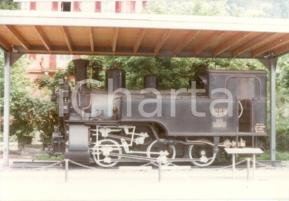 Fotografia d epoca originale 1985 ca SVIZZERA Ferrovie SBB CFF FFS Locomotiva 1068 Fotografia 1