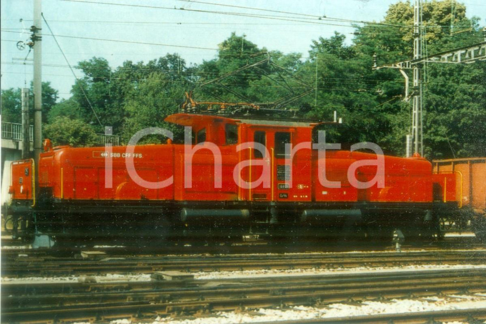 Fotografia d epoca originale 1985 ca SVIZZERA Ferrovie SBB CFF FFS Locomotiva 16801 Fotografia 1