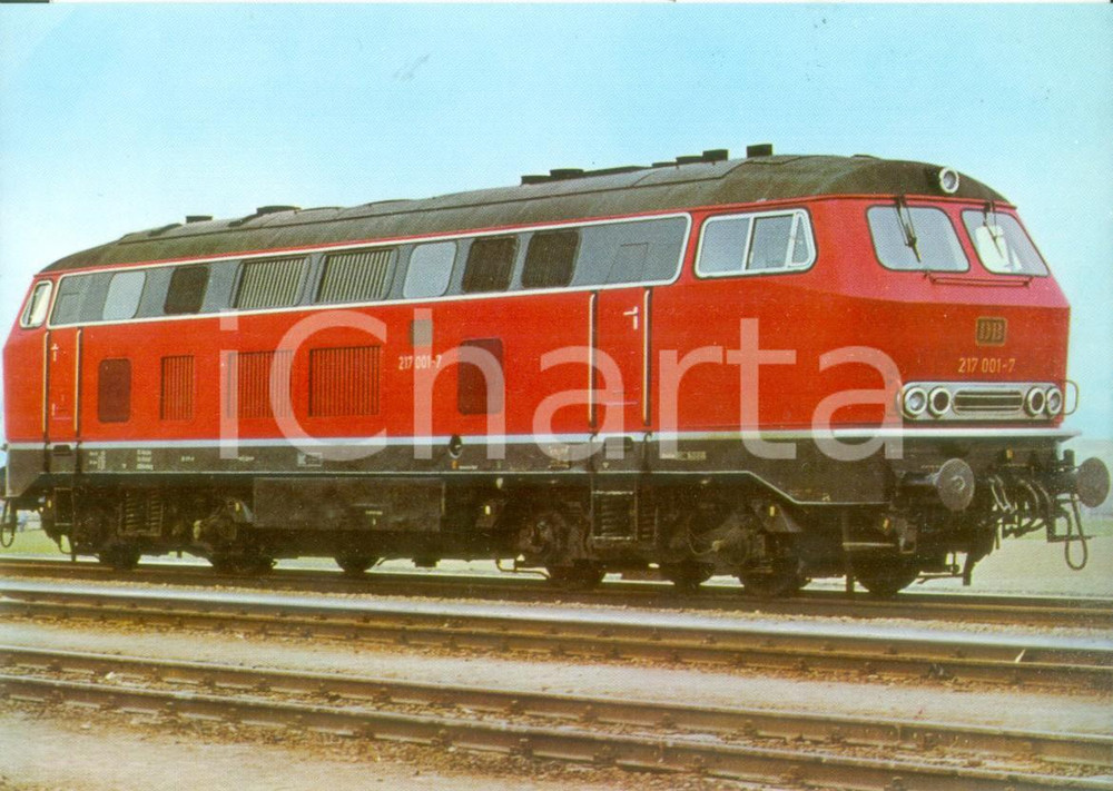Cartolina originale da collezione 1980 ca ca SVIZZERA Ferrovie SBB CFF FFS Locomotiva DIESEL 217 Cartolina FG NV 1