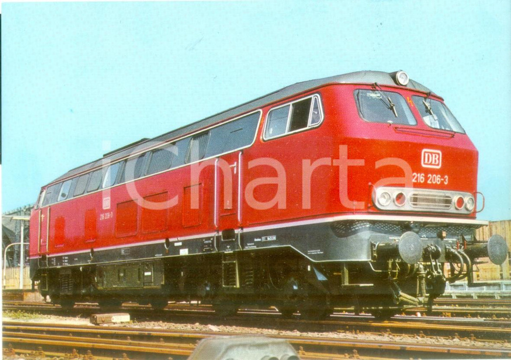 Cartolina originale da collezione 1980 ca ca SVIZZERA Ferrovie SBB CFF FFS Locomotiva DIESEL 216 Cartolina FG NV 1