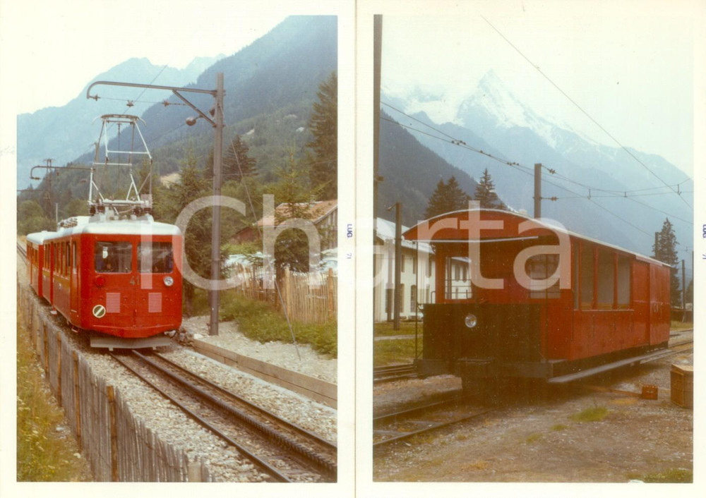Fotografia d epoca originale 1971 FRANCE Ferrovia CHAMONIX  MONT BLANC Locomotiva 41 Lotto 2 fotografie 1