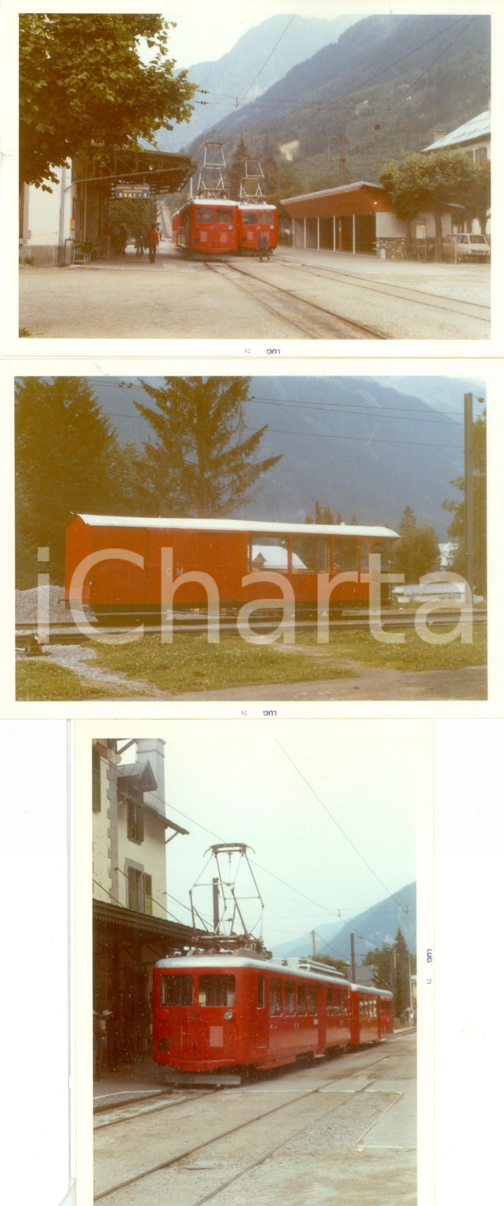 Fotografia d epoca originale 1971 FRANCE Ferrovia CHAMONIX  MONT BLANC Locomotiva 43 Lotto 4 fotografie 1