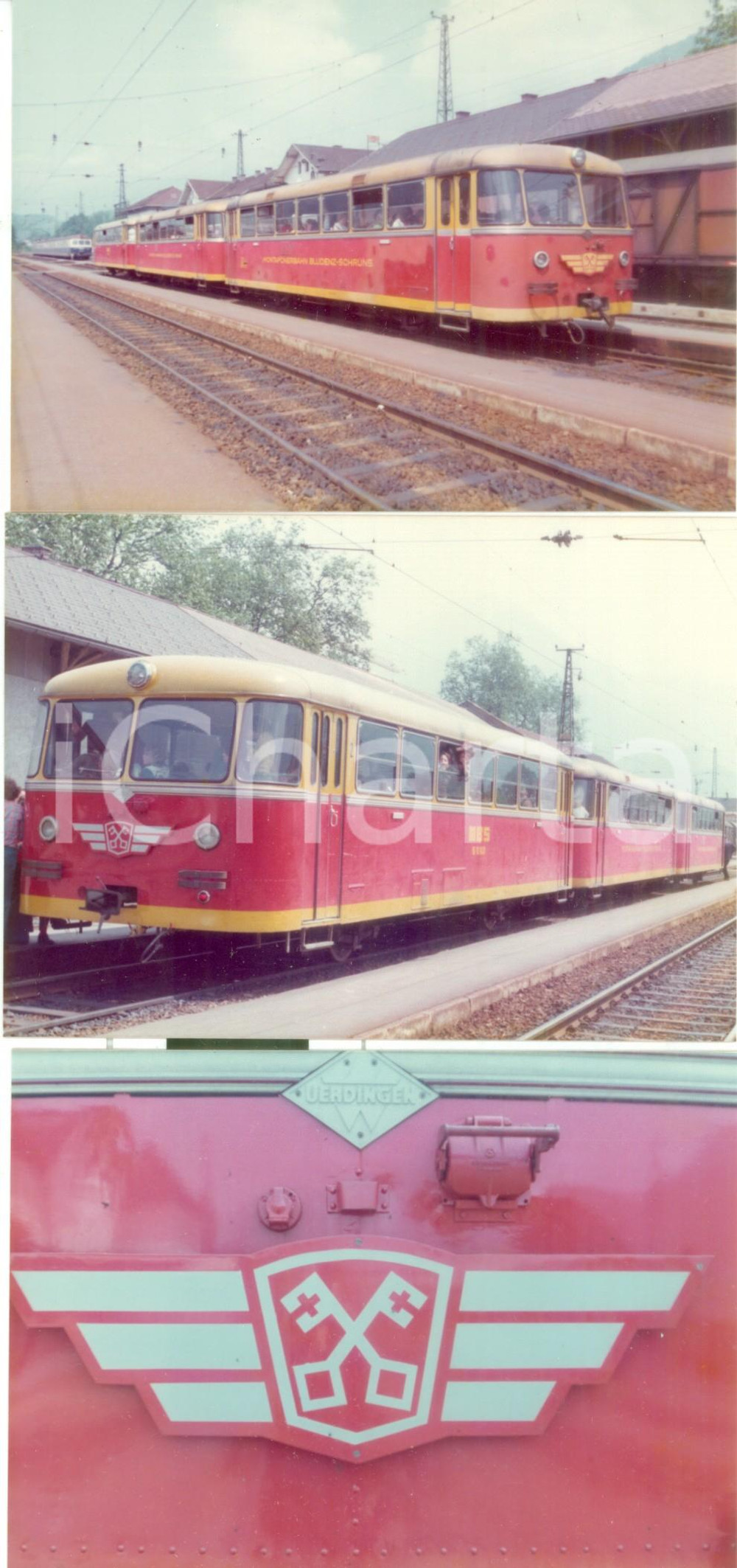 Fotografia d epoca originale 1975 ca AUSTRIA Ferrovie MONTAFONERBAHN BLUDENZ SCHRUNS Locomotiva Lotto 3 foto 1