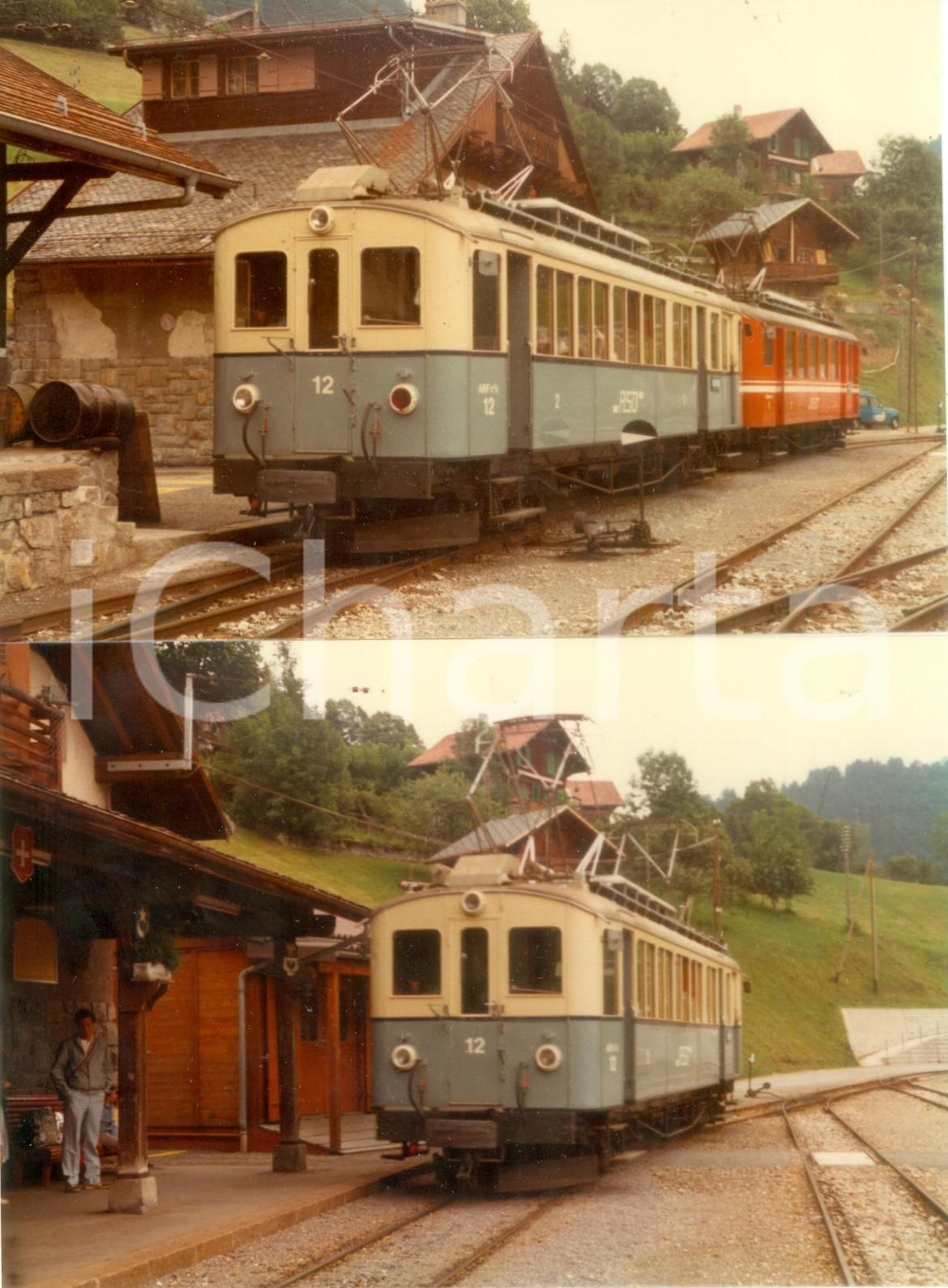 Fotografia d epoca originale 1984 SVIZZERA Ferrovia AIGLESEPEYDIABLERETS Locomotiva 12 Lotto 2 foto 1