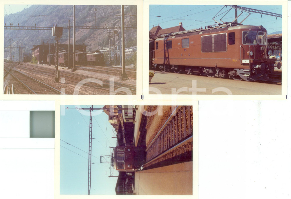 Fotografia d epoca originale 1975 ca SVIZZERA Ferrovie BERNLOTSCHBERGSIMPLON Locomotiva 169 Lotto 3 foto 1