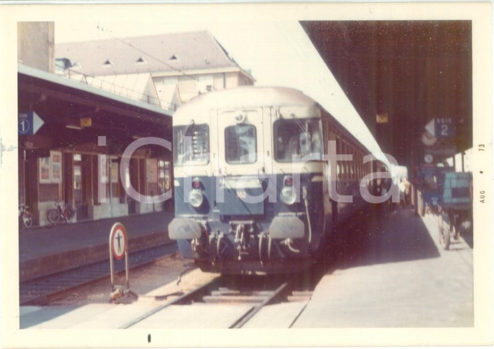Fotografia d epoca originale 1973 SVIZZERA Ferrovie BERNLOTSCHBERGSIMPLON Locomotiva 352 Fotografia 1