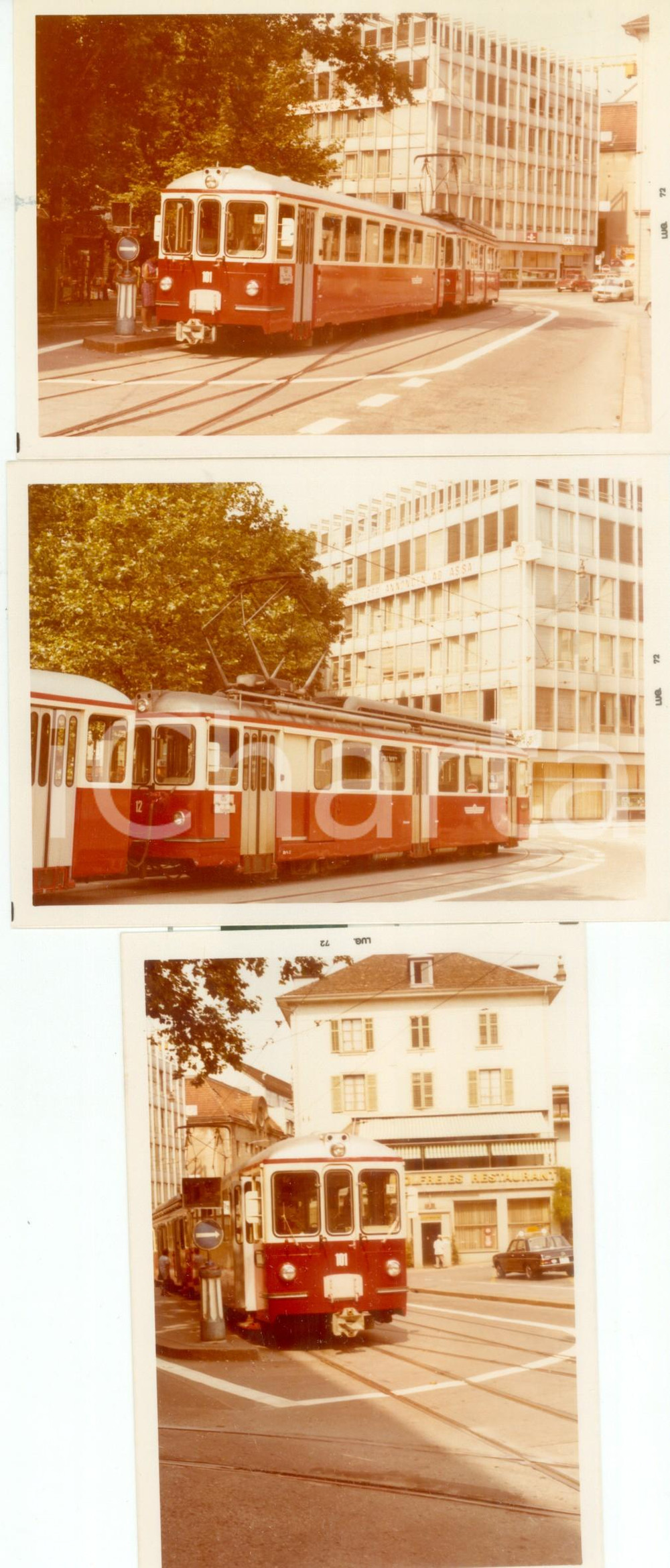 Fotografia d epoca originale 1972 SVIZZERA Ferrovie FORCHBAHN Locomotiva 101 Lotto 3 fotografie 1