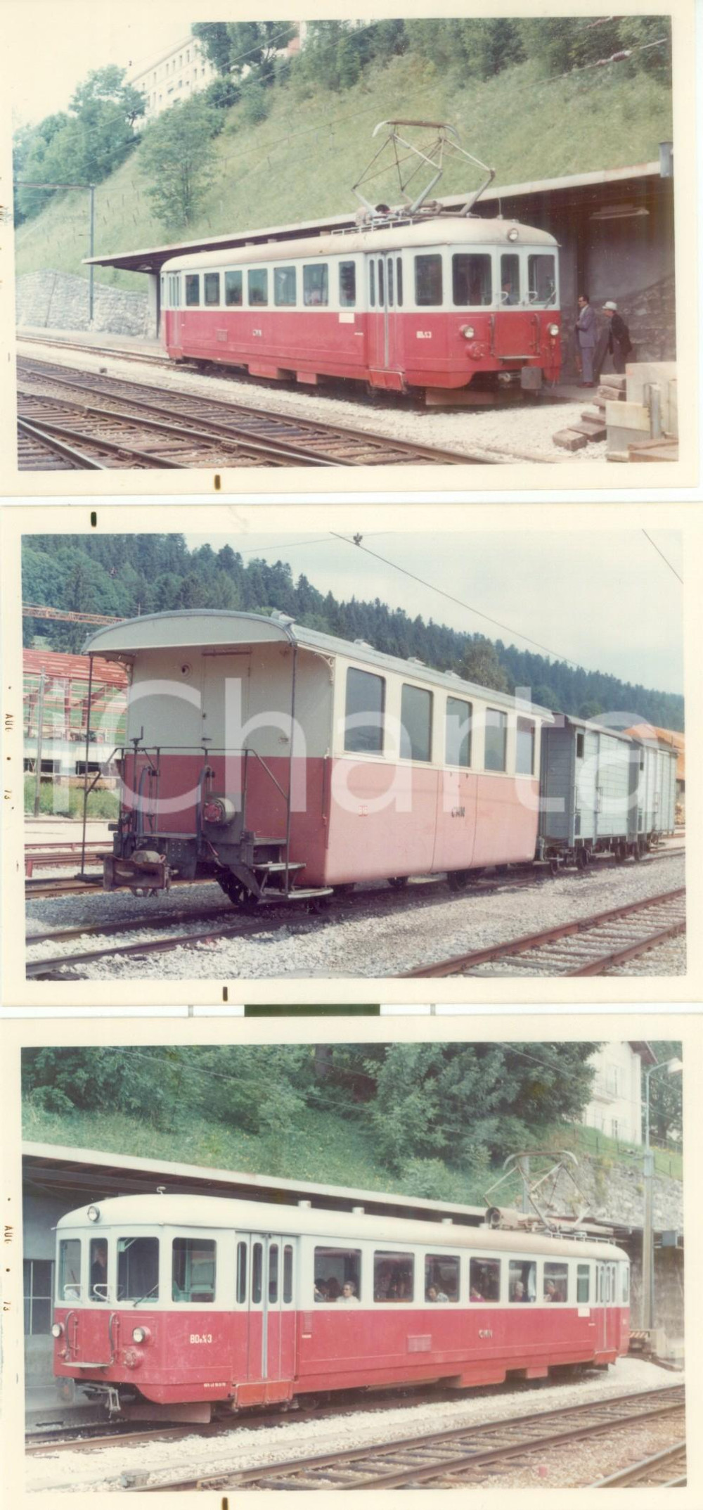 Fotografia d epoca originale 1973 LES BRENETS Chemins Montagnes NeuchÃ¢teloises Locomotiva Lotto 3 foto 1