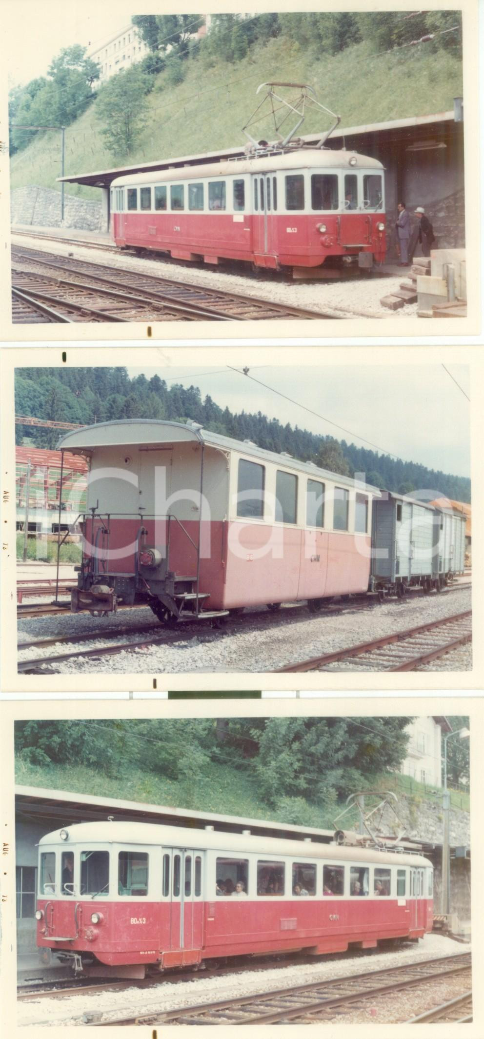 Fotografia d epoca originale 1973 LES BRENETS Chemins Montagnes NeuchÃ¢teloises Locomotiva Lotto 3 foto 1