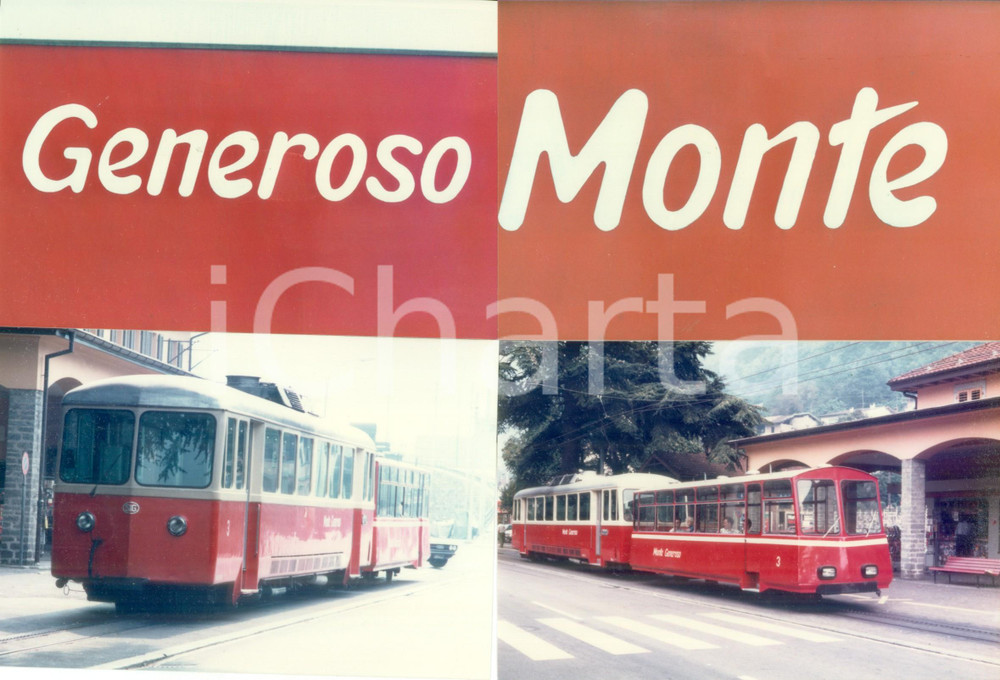 Fotografia d epoca originale 1975 ca CAPOLAGO SVIZZERA Ferrovia MONTE GENEROSO Locomotiva 3 Lotto 4 foto 1