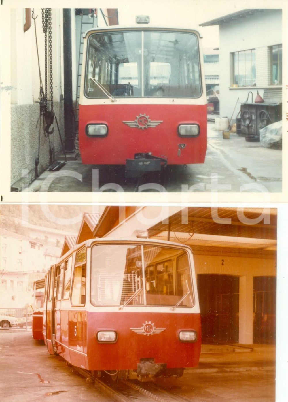 Fotografia d epoca originale 1971 CAPOLAGO SVIZZERA Ferrovia MONTE GENEROSO Locomotiva 5 Lotto 2 fotografie 1
