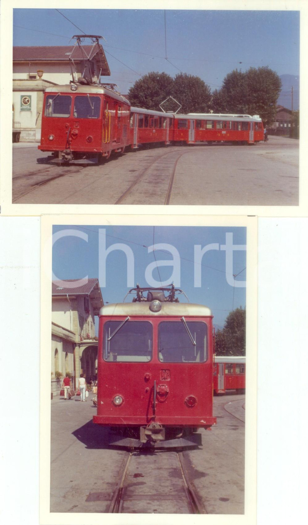 Fotografia d epoca originale 1980 ca SVIZZERA Ferrovie BEXVILLARSBETAYE Locomotiva elettrica Lotto 2 foto 1