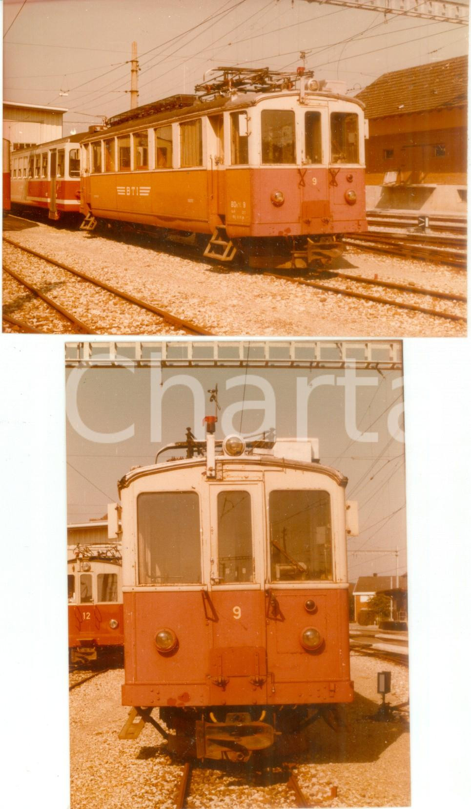 Fotografia d epoca originale 1975 ca SVIZZERA Ferrovie BIELTAUFFELENINSBAHN Locomotiva 9 Lotto 2 foto 1