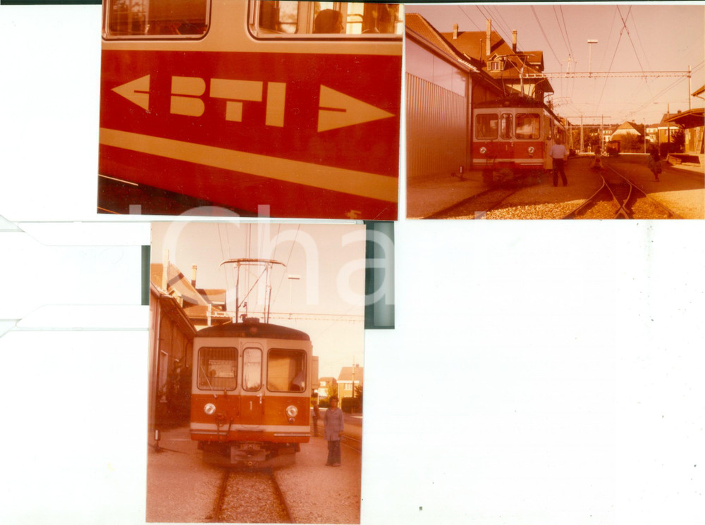 Fotografia d epoca originale 1975 ca SVIZZERA Ferrovie BIELTAUFFELENINSBAHN Locomotiva 1 Lotto 3 foto 1