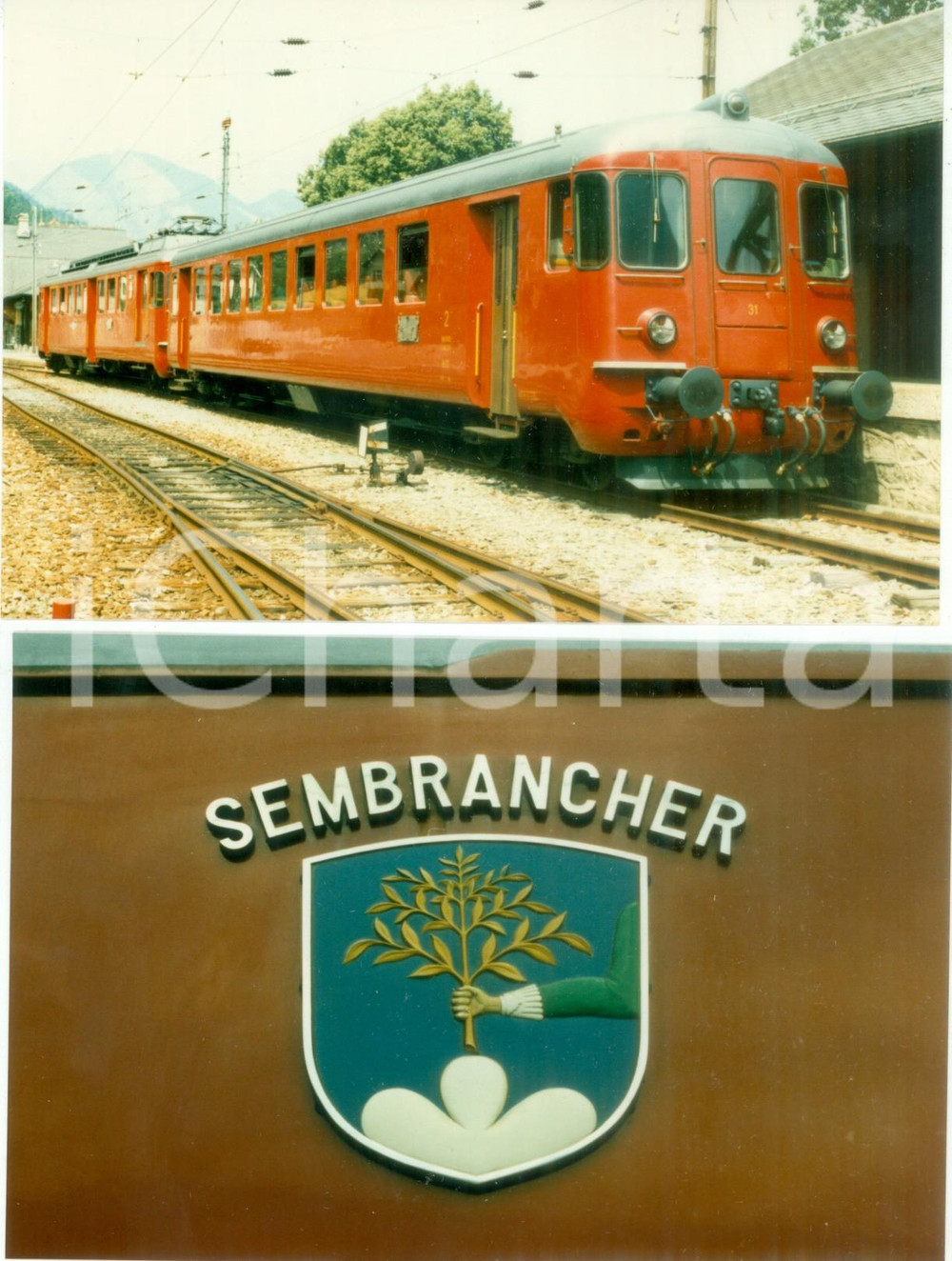 1975 ca SVIZZERA Ferrovie SEMBRANCHER Locomotiva 31 *Lotto 2 fotografie