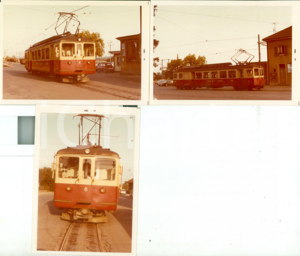 Fotografia d epoca originale 1972 SVIZZERA Ferrovie BIELTAUFFELENINSBAHN Locomotiva 6 Lotto 3 fotografie 1