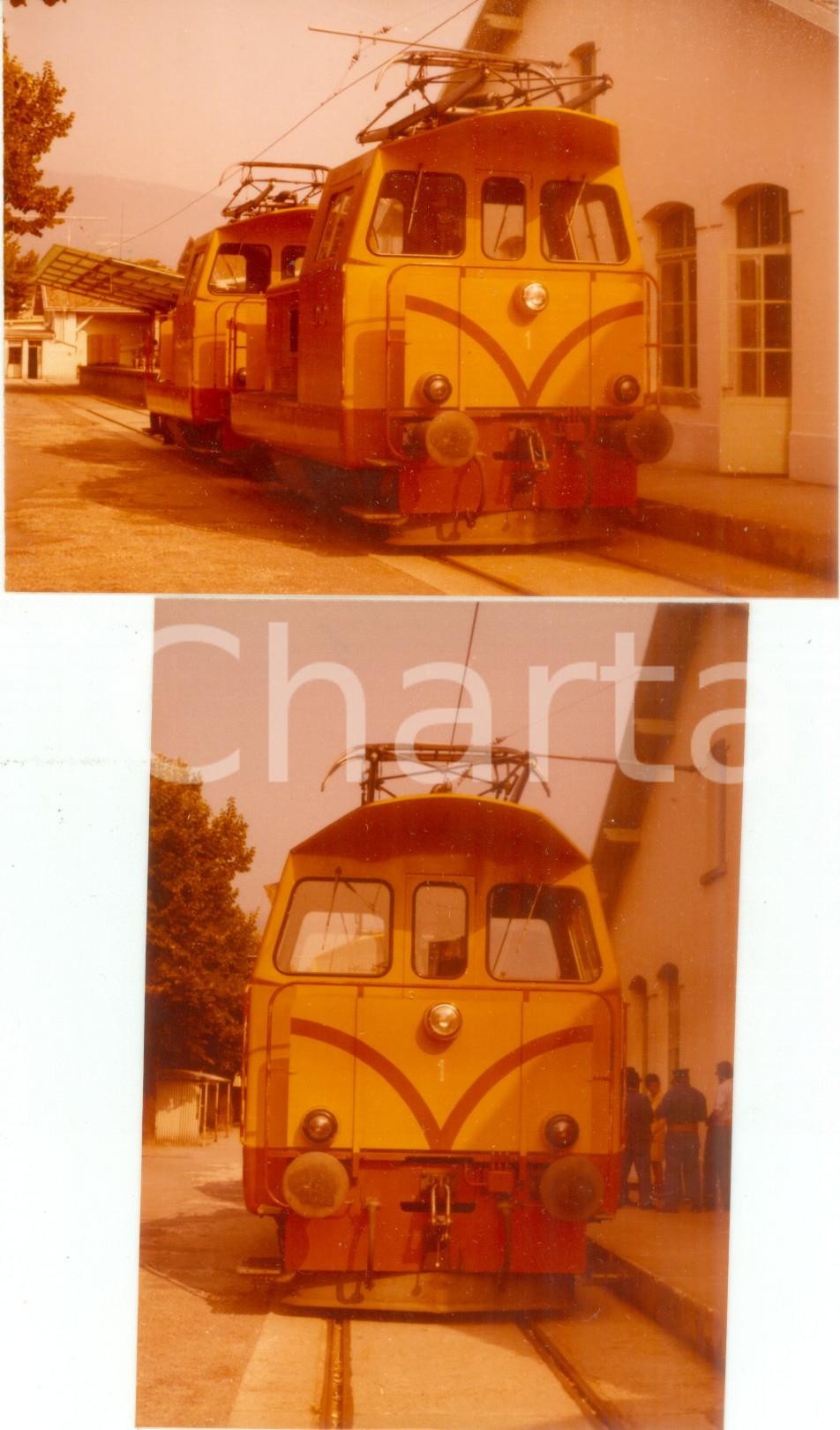 Fotografia d epoca originale 1975 ca SVIZZERA Ferrovie ORBE  CHAVORNAY Locomotiva 1 in deposito Lotto 2 foto 1