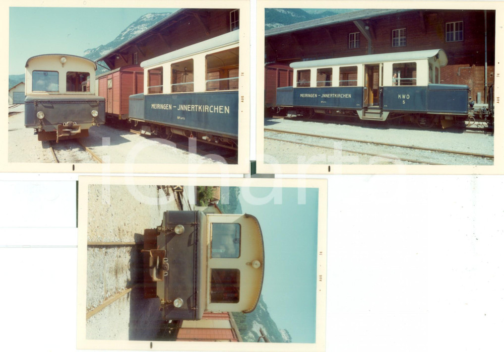 Fotografia d epoca originale 1974 SVIZZERA Ferrovie MEIRINGENJNNERTKIRCHEN Locomotiva KWO 5 Lotto 3 foto 1