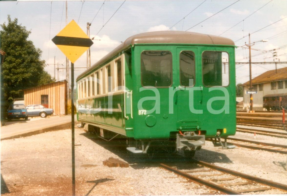 Fotografia d epoca originale 1975 ca SVIZZERA Ferrovie BIEREAPPLESMORGES Locomotiva B72 Fotografia 1