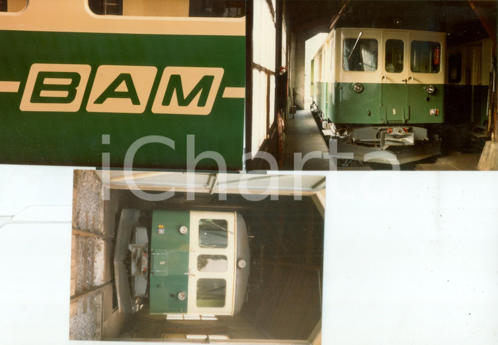 Fotografia d epoca originale 1975 ca SVIZZERA Ferrovie BIEREAPPLESMORGES Locomotiva 5 Lotto 3 fotografie 1
